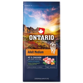 Krmivo Ontario Adult Medium Chicken & Sweet Potatoes 12kg-KS