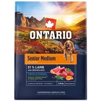 Krmivo Ontario Senior Medium Lamb & Brown Rice 2,25kg-KS