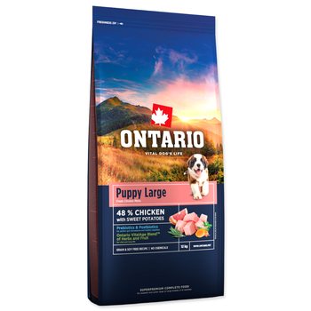 Krmivo Ontario Puppy & Junior Large Chicken & Sweet Potatoes 12kg-KS