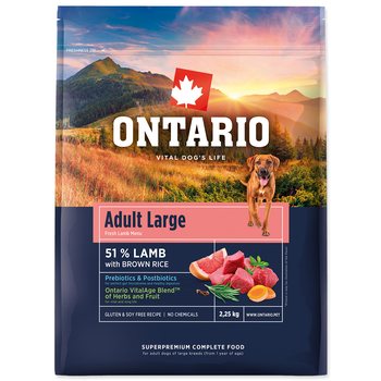 Krmivo Ontario Adult Large Lamb & Brown Rice 2,25kg-KS