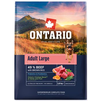 Krmivo Ontario Adult Large Beef & Brown Rice 2,25kg-KS