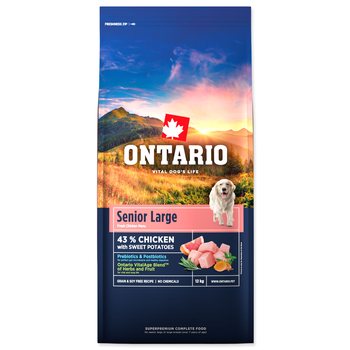 Krmivo Ontario Senior Large Chicken & Sweet Potatoes 12kg-KS