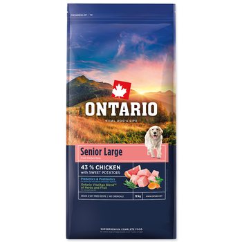 Krmivo Ontario Senior Large Chicken & Sweet Potatoes 12kg-KS