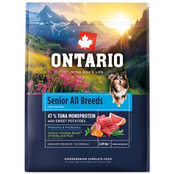 Krmivo Ontario Senior All Breeds Monoprotein Tuna & Sweet Potatoes 2,25kg-KS