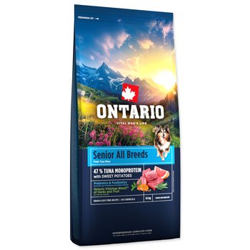 Krmivo Ontario Senior All Breeds Monoprotein Tuna & Sweet Potatoes 12kg-KS