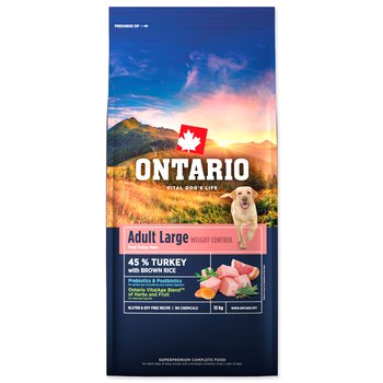 Krmivo Ontario Large Weight Control Turkey & Brown Rice 12kg-KS