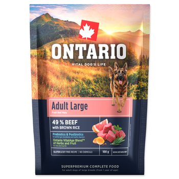Vzorek Ontario Adult Large Beef & Brown Rice 0,1kg-KS