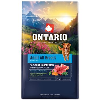 Krmivo Ontario Adult All Breeds Monoprotein Tuna & Sweet Potatoes 0,75kg-KS