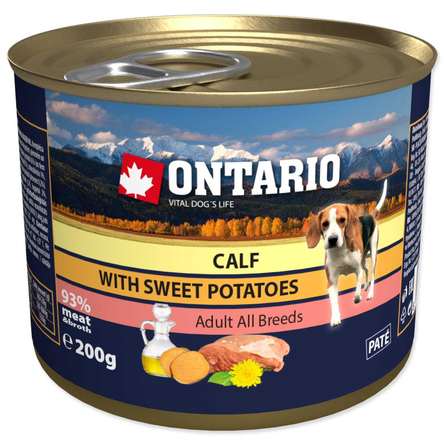 Konzerva Ontario telecí s batáty 200g-KS