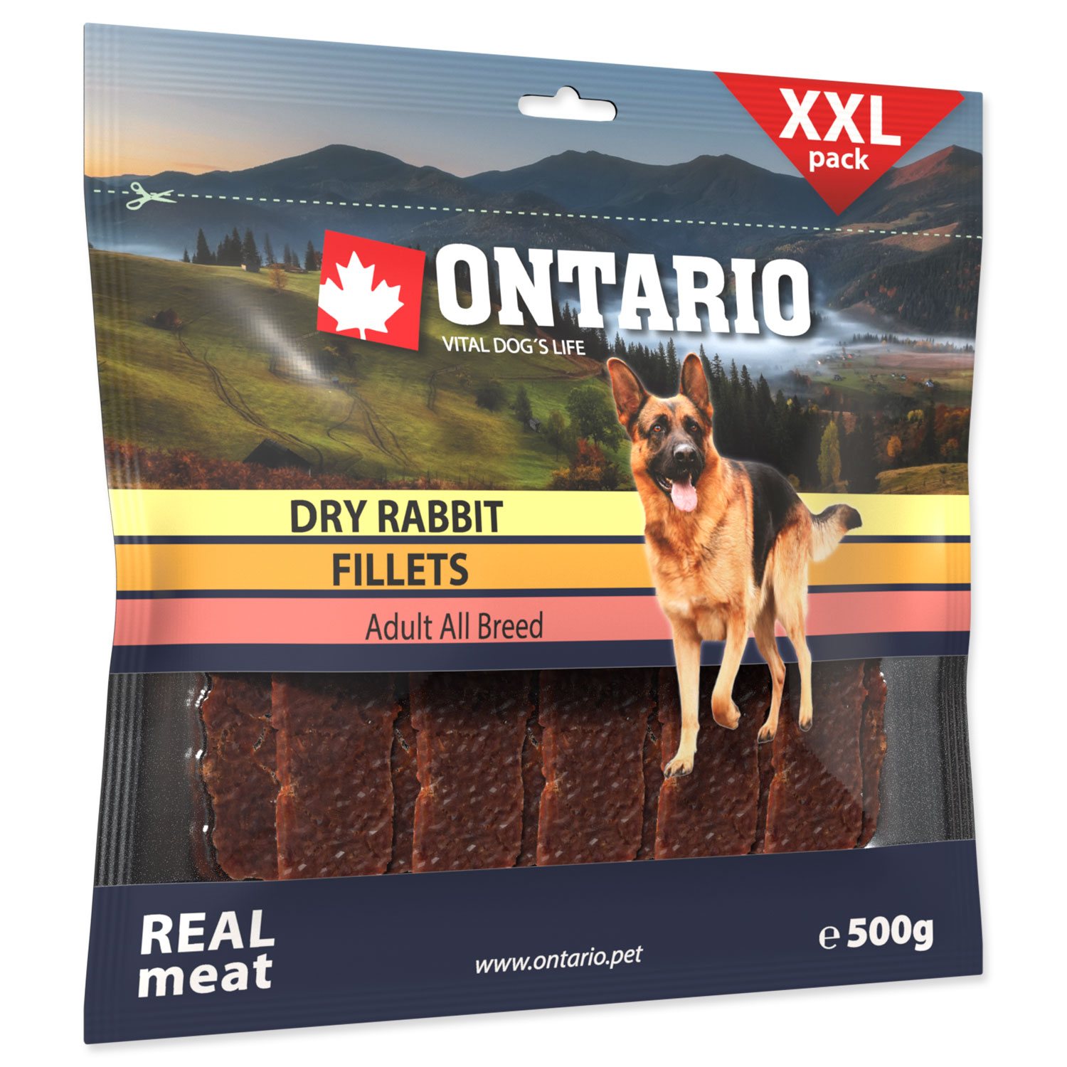 Pochoutka Ontario králík, sušené plátky 500g-KS
