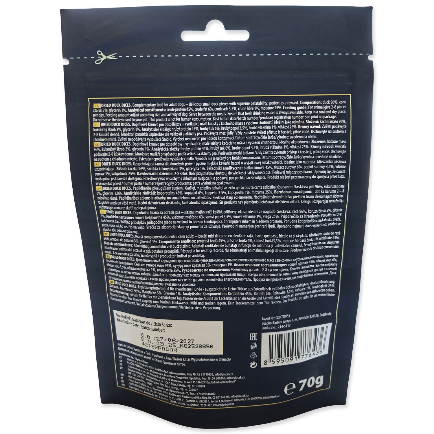 Pochoutka Ontario kachní kousky 70g