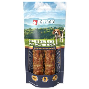 Pochoutka Ontario Protein kuře, žvýkací rolka malá 2ks 12,7cm-KS