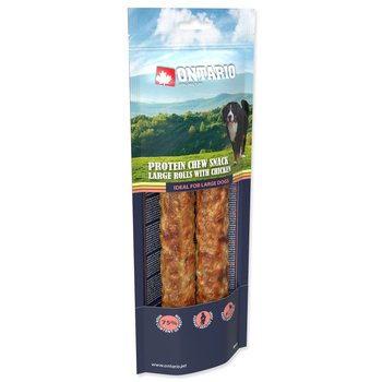 Pochoutka Ontario Protein kuře, žvýkací rolka velká 2ks 25,4cm-KS