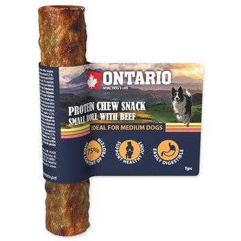 Pochoutka Ontario Protein hovězí, žvýkací rolka malá 12,7cm-KS
