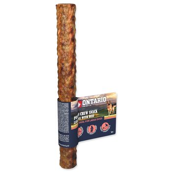 Pochoutka Ontario Protein hovězí, žvýkací rolka velká 25,4cm-KS