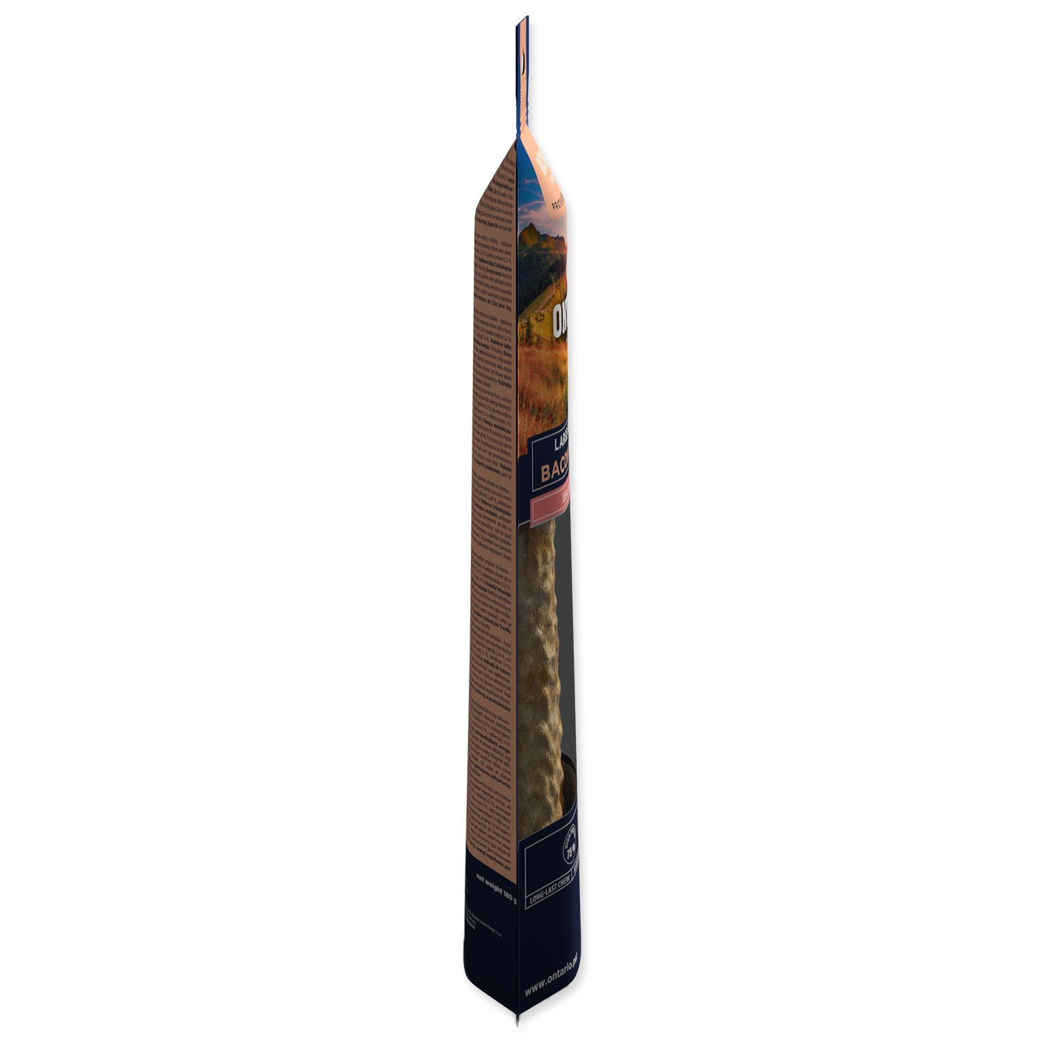 Pochoutka Ontario Protein příchuť slanina, žvýkací rolka velká 2ks 25,4cm-KS