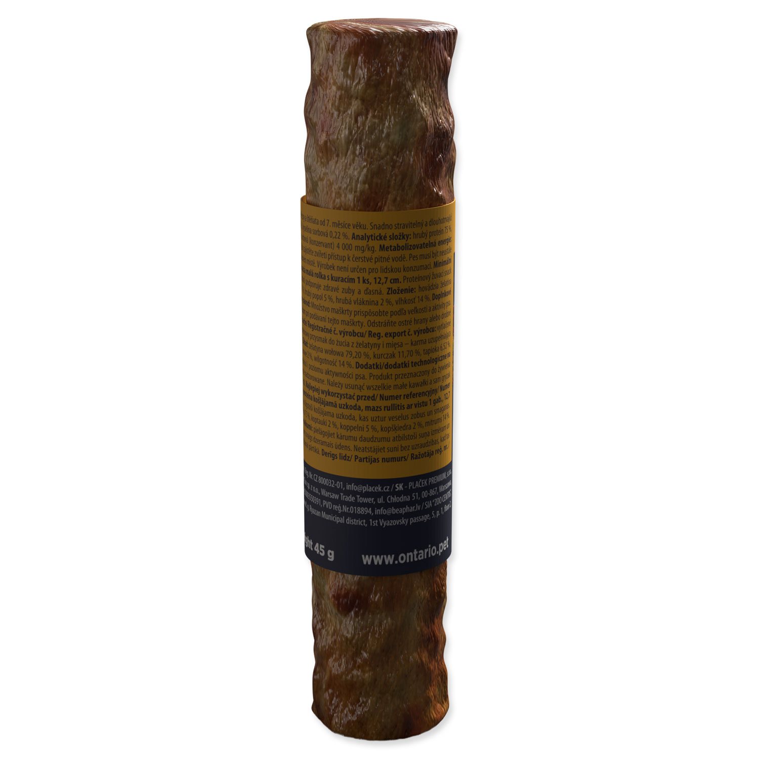 Pochoutka Ontario Protein žvýkací malá rolka s kuřecím 1ks 12,7cm-KS