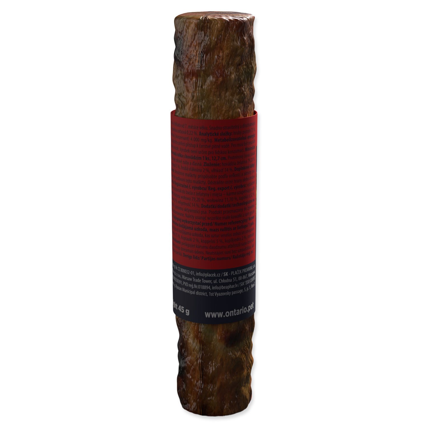 Pochoutka Ontario Protein žvýkací malá rolka s hovězím 1ks 12,7cm-KS