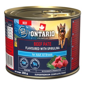 Konzerva Ontario Adult hovězí pate s příchutí spirulíny 200g-KS