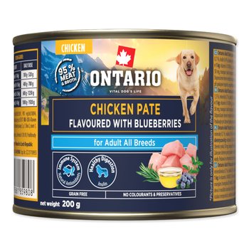 Konzerva Ontario Adult kuřecí pate s příchutí borůvek 200g-KS