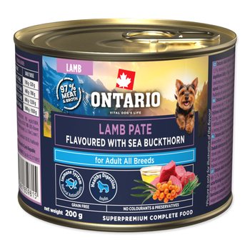 Konzerva Ontario Adult jehněčí pate s příchutí rakytníku 200g-KS