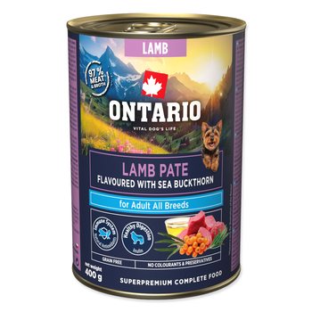 Konzerva Ontario Adult jehněčí pate s příchutí rakytníku 400g-KS