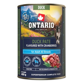 Konzerva Ontario Adult kachní pate s příchutí brusinek 400g-KS