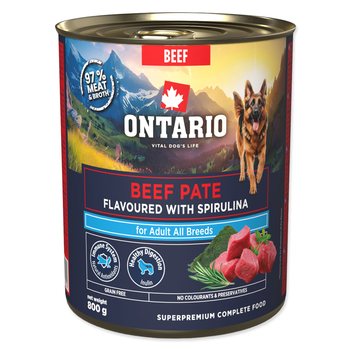 Konzerva Ontario Adult hovězí pate s příchutí spiruliny 800g-KS