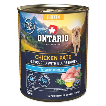 Konzerva Ontario Adult kuřecí pate s příchutí borůvek 800g-KS
