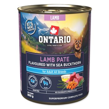 Konzerva Ontario Adult jehněčí pate s příchutí rakytníku 800g-KS