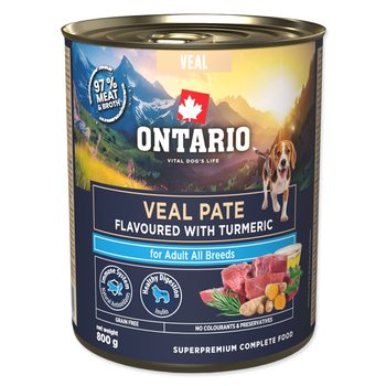 Konzerva Ontario Adult telecí pate s příchutí kurkumy 800g-KS