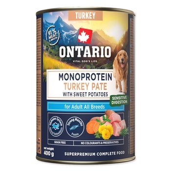 Konzerva Ontario Adult monoprotein krůtí pate s batáty 400g-KS