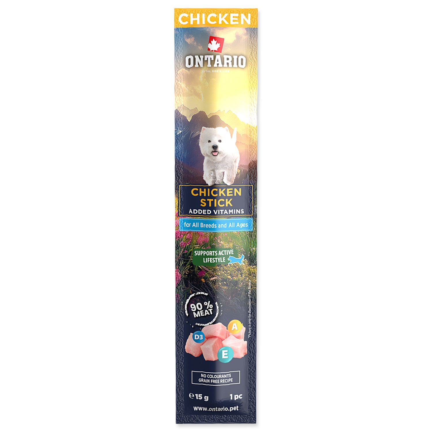 Pochoutka Ontario tyčinka kuřecí 15g-KS