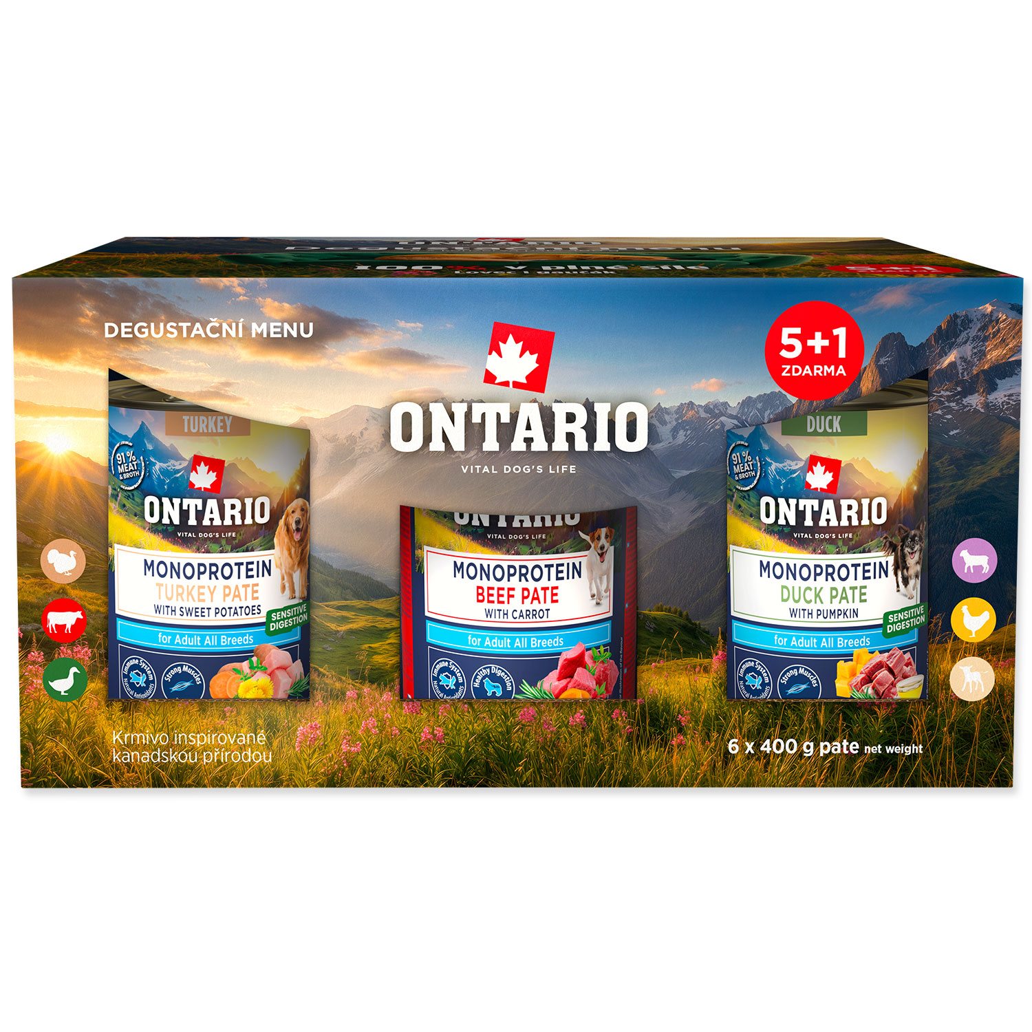 Balíček Ontario degustační pate 6 × 400g-KS