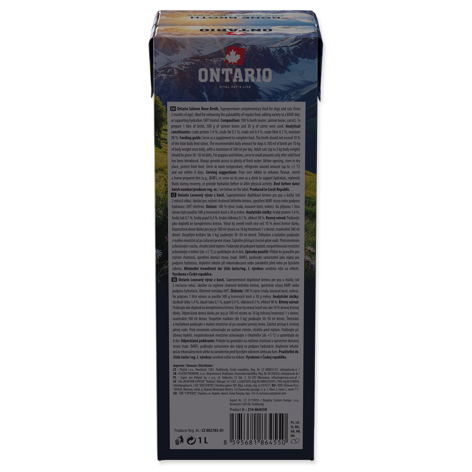 Vývar Ontario losos z kostí 1l-KS