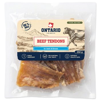 Pochoutka Ontario Pure Nature hovězí šlachy sušené 250g-KS