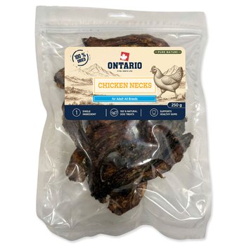 Pochoutka Ontario Pure Nature kuřecí krky sušené 250g-KS