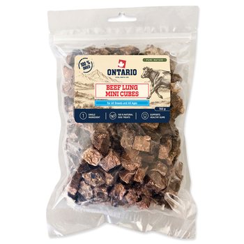 Pochoutka Ontario Pure Nature hovězí plicní mini kostky sušené 150g-KS
