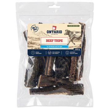 Pochoutka Ontario Pure Nature hovězí dršťky sušené 250g-KS