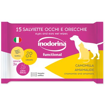 Ubrousky Inodorina na oči a uši Heřmánek 15ks-KS