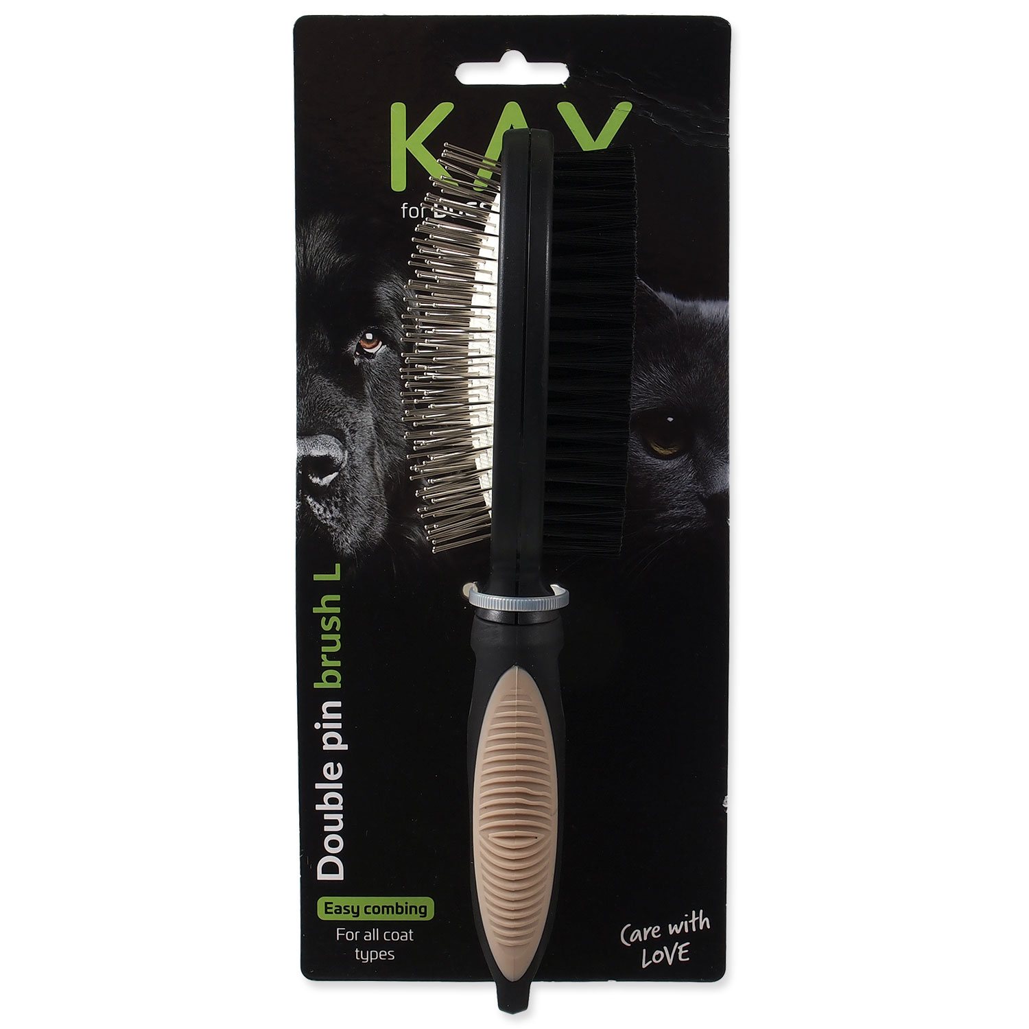 Kartáč KAY oboustranný plastový L-KS