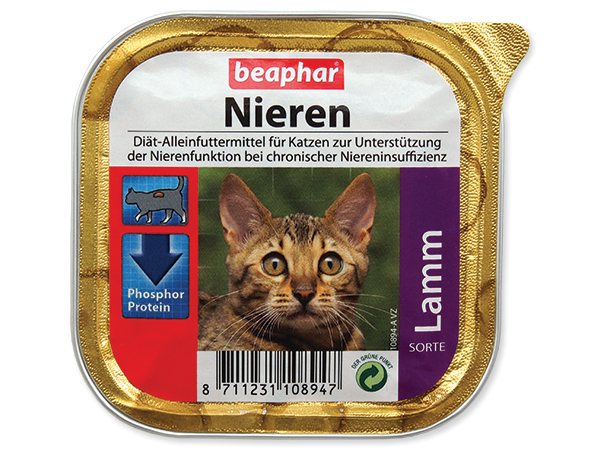 Paštika Beaphar Renální dieta pro kočky jehněčí 100g-KS