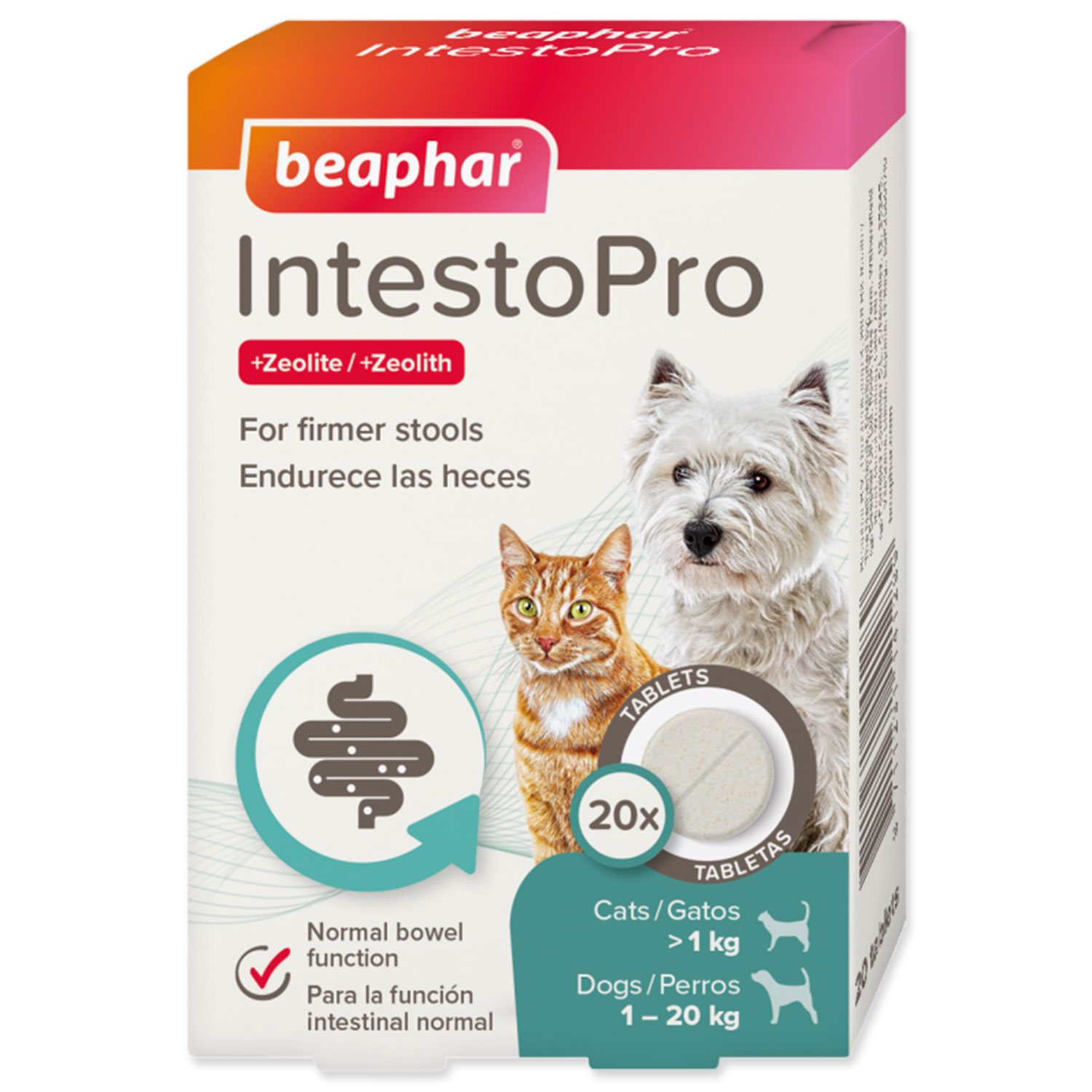 Tableta Beaphar IntestoPro S pro psy a kočky-KS