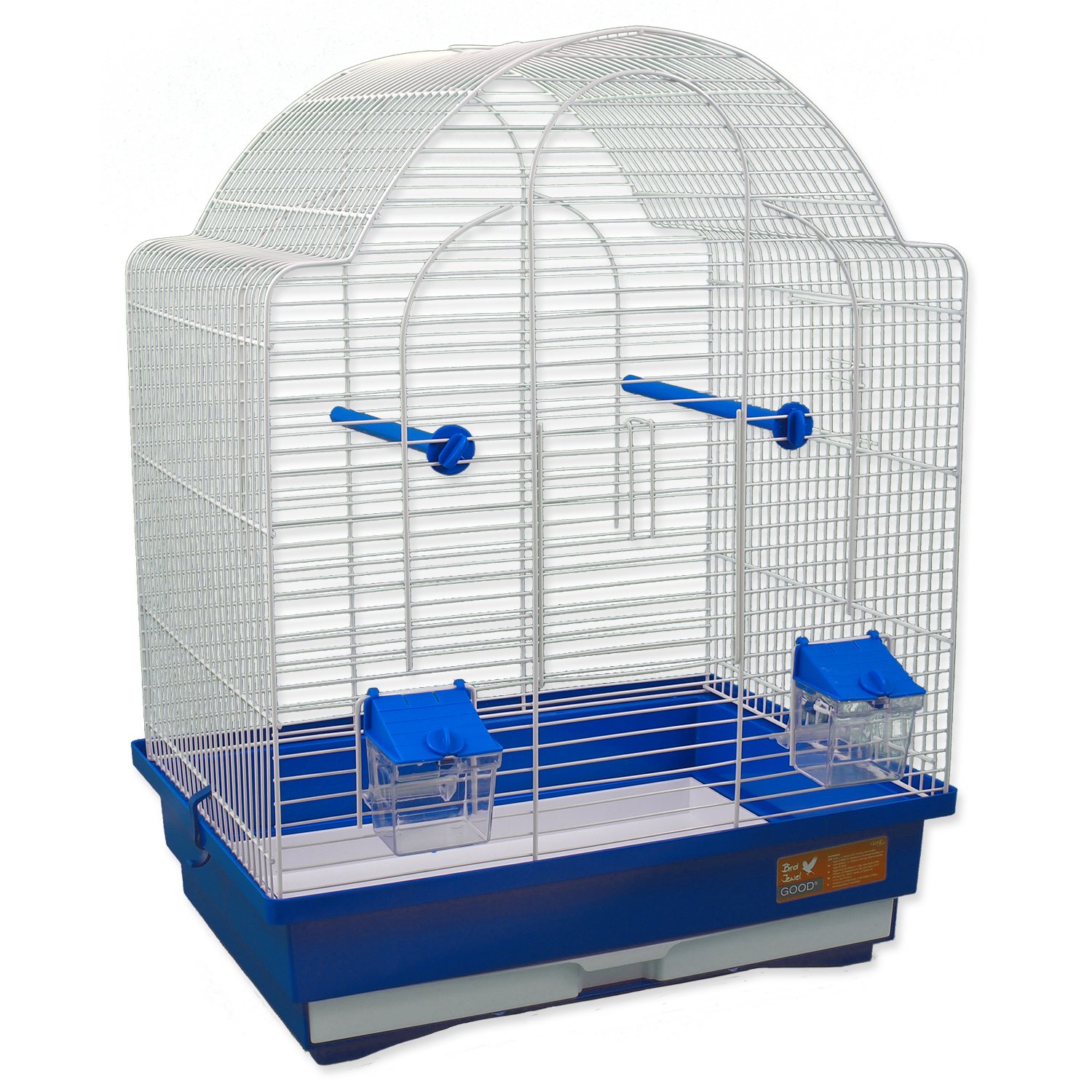 Klec Bird Jewel K9 45x33,5x59cm bílá a modrá-KS