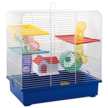 Klec Small Animals CH5 bílá a modrá 49x32,5x52,5cm-KS