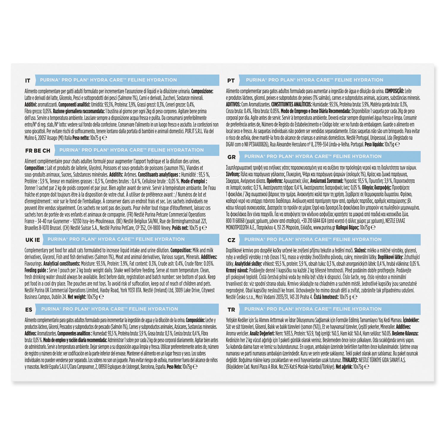 Kapsička PURINA PRO PLAN Hydra Care Feline doplněk hydratační losos 10x75g -KS