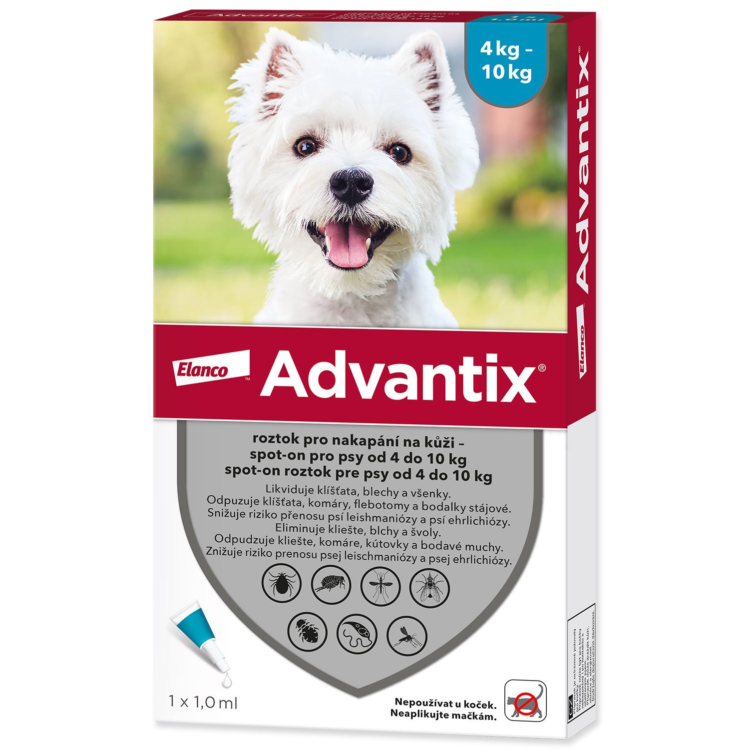 Pipeta Advantix Spot-on 1x1ml 4-10kg !-KS