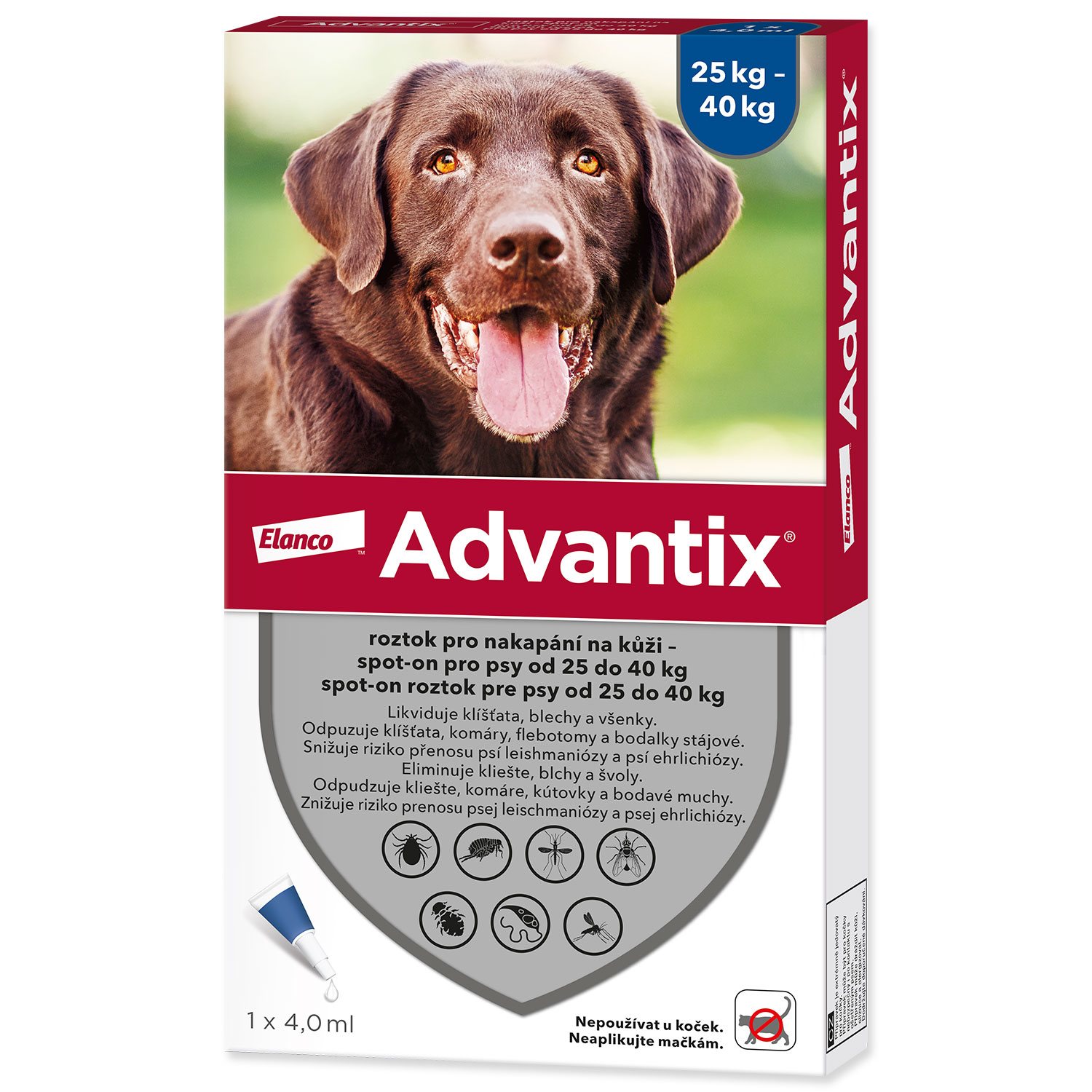 Pipeta Advantix Spot-on 1x4ml nad 25kg !-KS