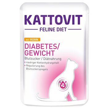 Kapsička Kattovit Diabetes/Gewicht kuře 85g-KS