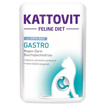 Kapsička Kattovit Gastro kachna a rýže 85g-KS